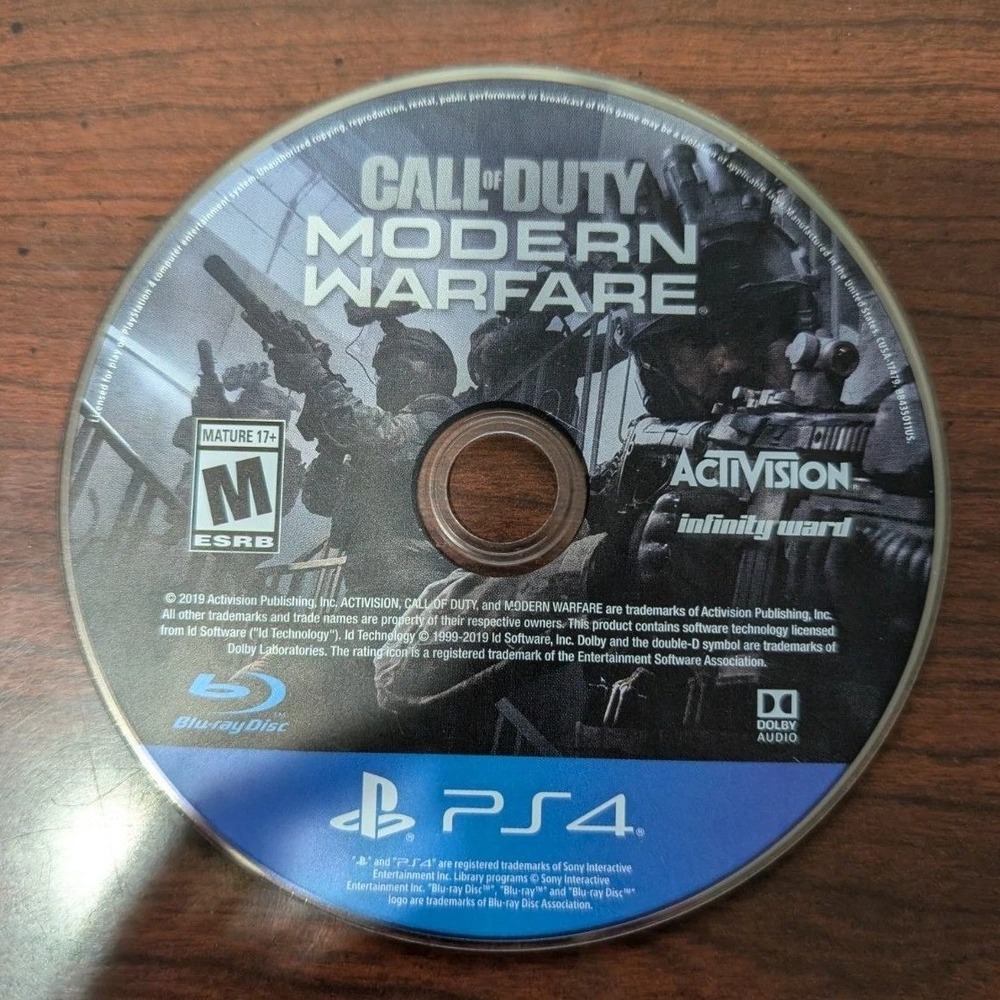 Call of Duty Modern Warfare PS4 PlayStation 4 2019 Activision Infinity Ward Disc